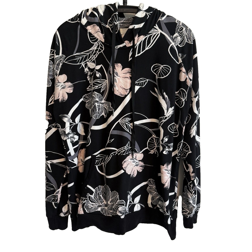 Lildy Womens Floral Super Soft Hoodie Sweatshirt L/XL Outdoors Casual Gorpcore - Picture 1 of 12